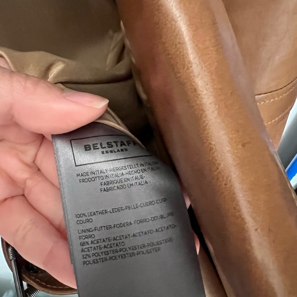 Belstaff Brown Leather Jacket - Picture 2 of 2